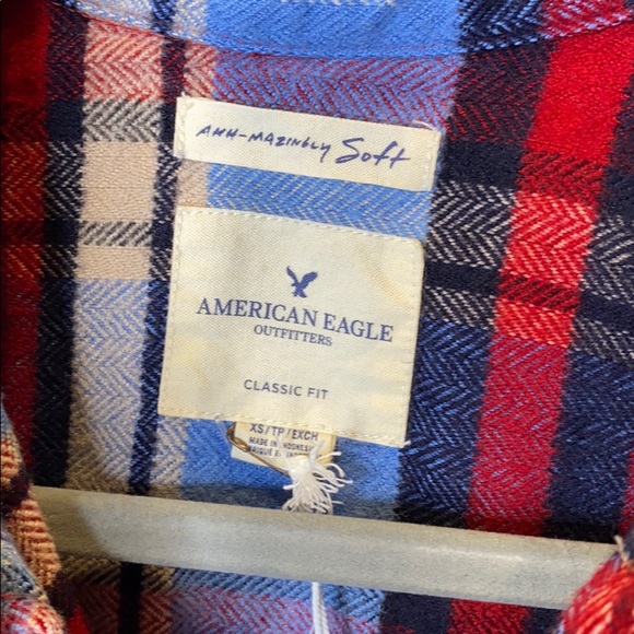 NWT American Eagle Amazingly Soft flannel shirt XS - Picture 3 of 6